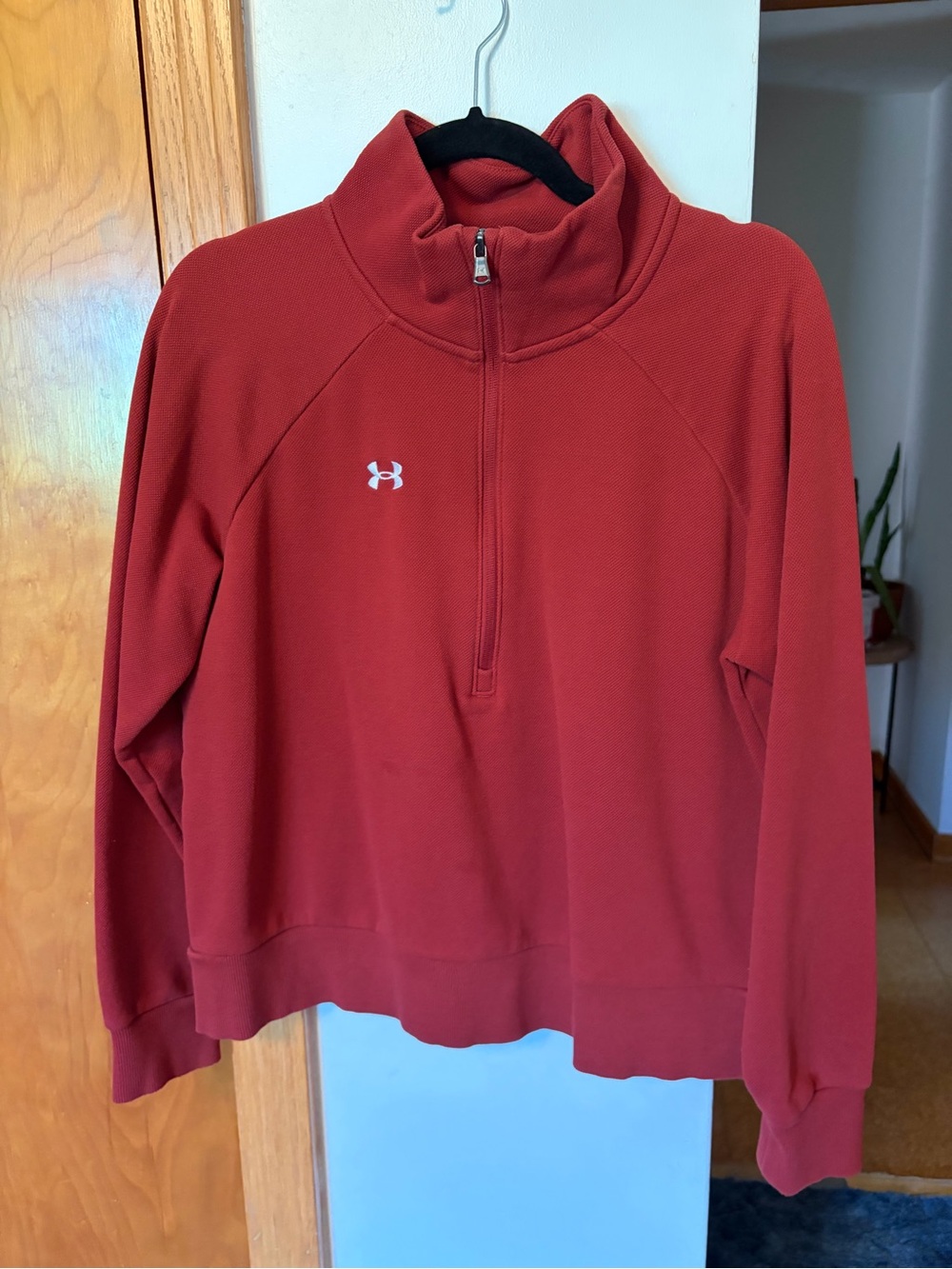 NWOT Under Armour Women's Brick Red Half-Zip Performance Pullover